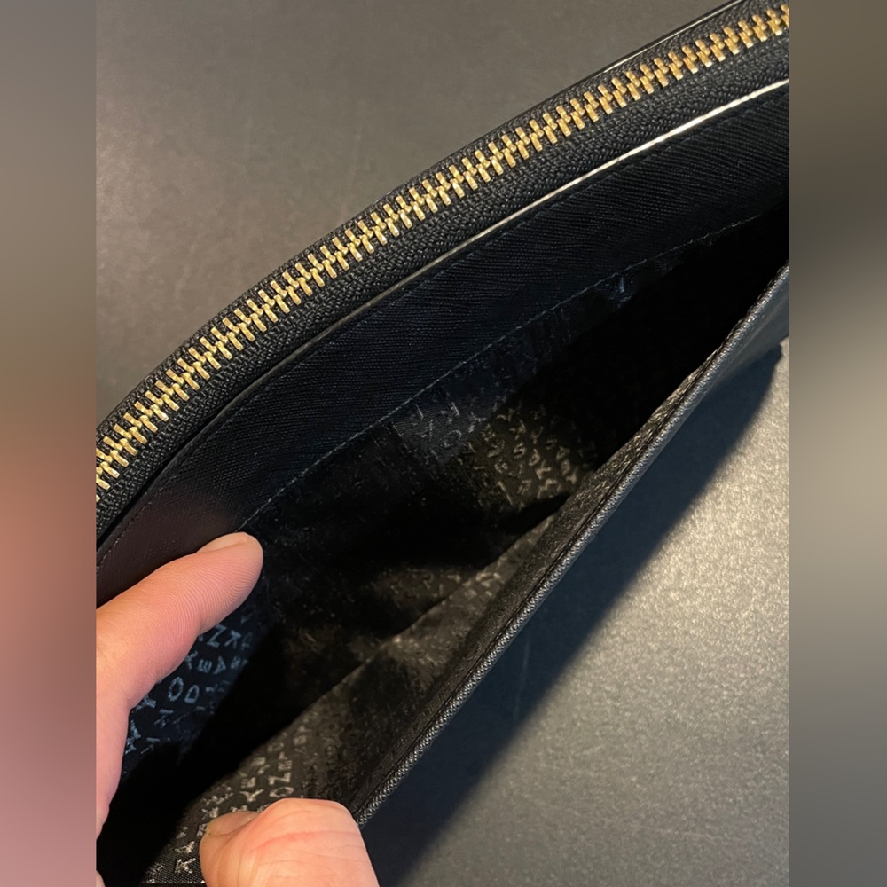 kate spade Black Zip Around Wallet with Gold Hardware - Picture 4 of 6